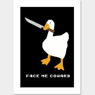 Face Me Coward ( with text ) Posters and Art